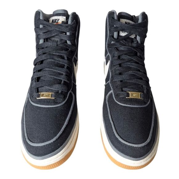 NIKE Air Force 1 High '07 LV8 "Black Sail Team Orange" Sneakers Size 10 - Picture 4 of 9